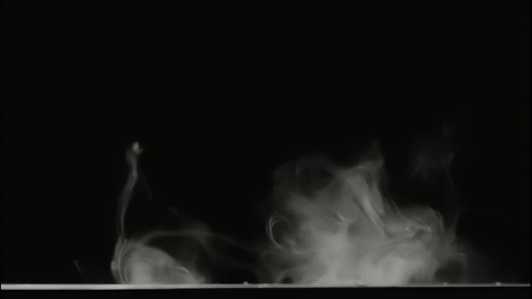 Vape Smoke Effect And Collision On Black Background And Collision