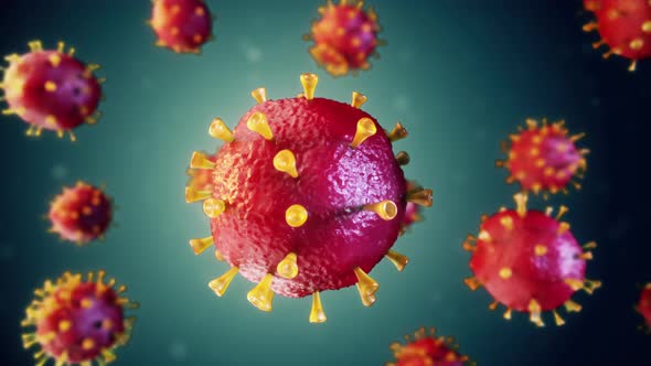 Realistic Red Virus Cells alt