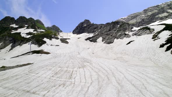 Aerial Shot of Alps Mountains