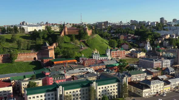 A Flight Over an Ancient Russian City