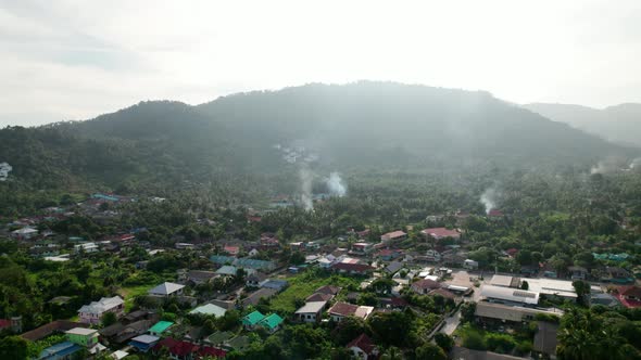 Drone view of part och Lamai, Koh Samui, Thailand