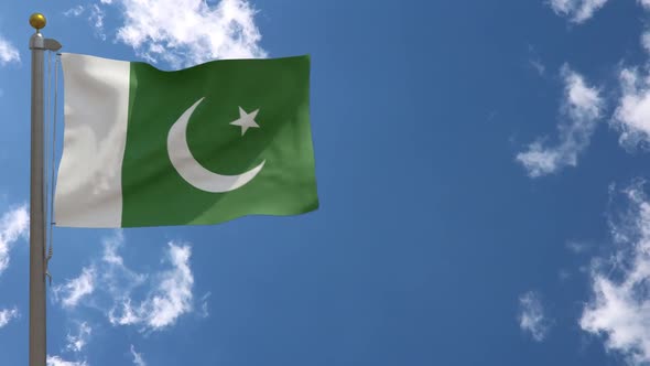 Pakistan Flag On Flagpole