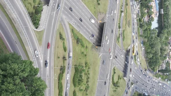 Cars on the Road Aerial View