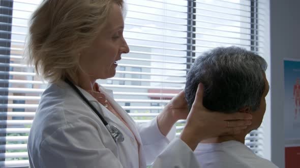 Physiotherapist at work in a hospital