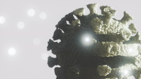 Microscopic View of a Infectious Virus Corona COVID19