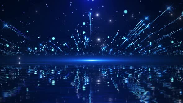 Starry Sky Water Surface Particle Background Loop