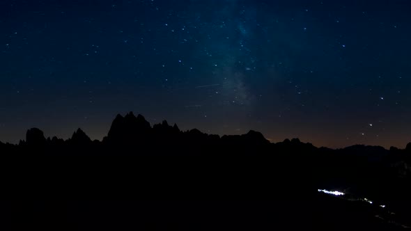 Scenic timelapse of Dolomites