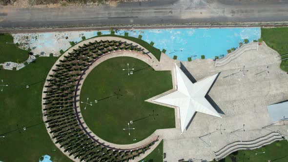Aerial Turkish Flag Park