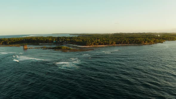 Surf Spot on the Island of Siargao Called Cloud 9