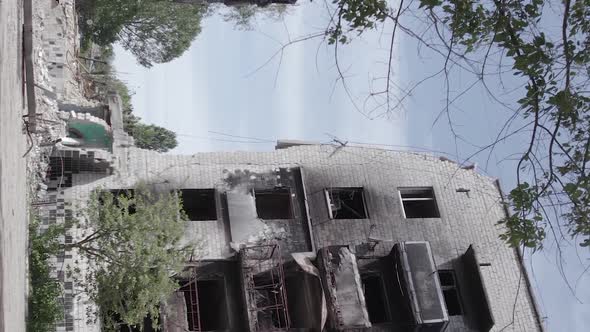 Vertical Video of a Warbombed Man in Ukraine