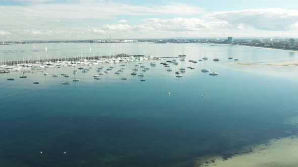 Melbourne City Beach Drone Cinematic Footage St Kilda