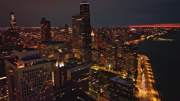 Aerial Overview of Chicago Downtown