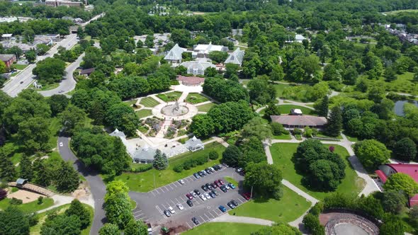 Franklin Park and Franklin Park Conservatory - Spring - Aerial Drone