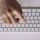 Male Hands Slowly Learning to Type on a White Computer Keyboard - VideoHive Item for Sale