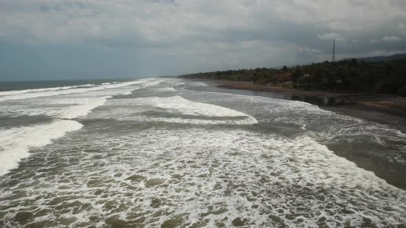 Beach, Stormy Weather, Waves. Bali, Indonesia
