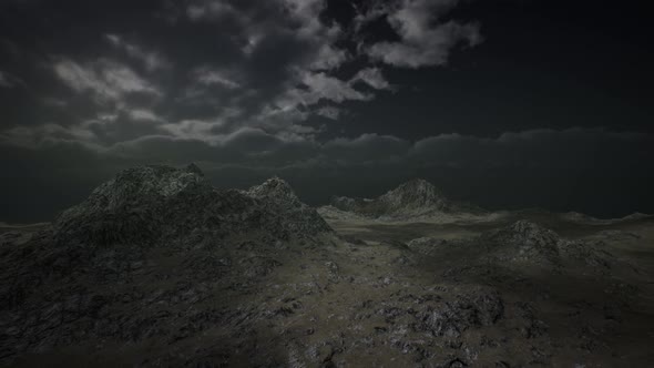 Huge Dark Clouds Over Scottish Highlands