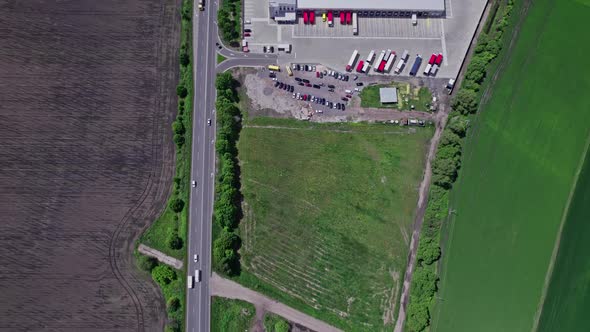 Aerial View of Goods Warehouse