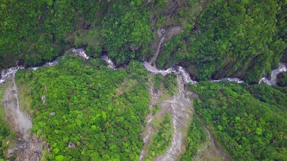 Taroko Gorge National Park in Taiwan. Aerial View