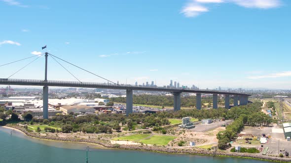 Traffic Bridge City - Drone Shot 17