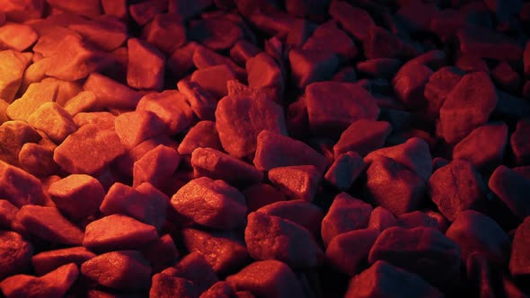Fire Glows Over Stones Detail