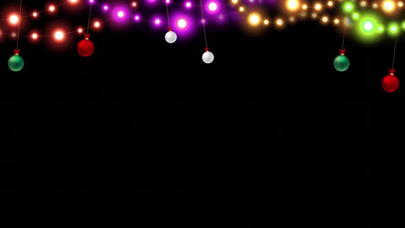 Christmas Lights alpha frame for video editing