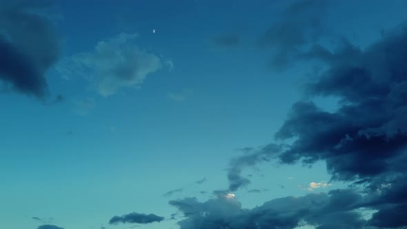 Clouds timelapse with blue sky