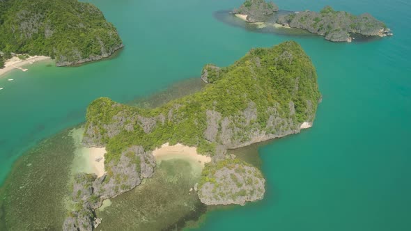 Seascape of Caramoan Islands Camarines Sur Philippines