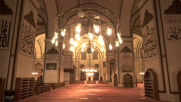 Interior of World's Most Beautiful Giant Historic Great Mosque