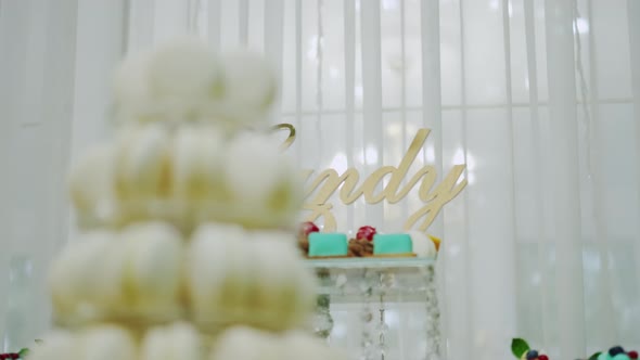 Close Up Shot of Candy Bar In The Banquet Hall