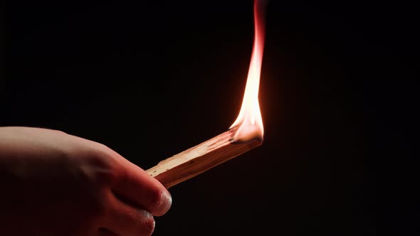 Aromatherapy Burning Incense Stick Closeup alt