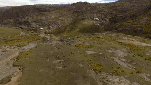 Hilly rural landscape near Mount Chapaqui, Cordoba Province, Argentina