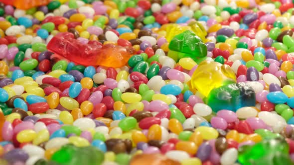 Background with Colorful Jelly Candies