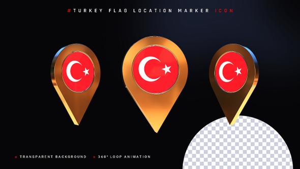 Turkey Flag Location Marker Icon alt