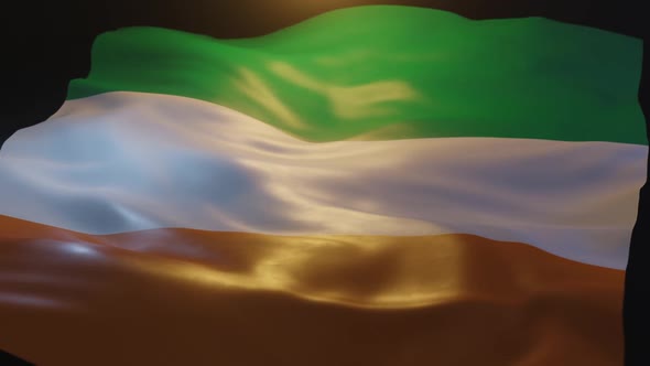 Ivory Coast Flag Low Angle View