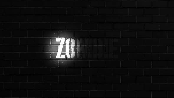 Zombie Word In Darkness Wall Background