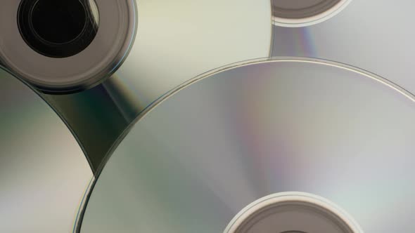 Rotating shot of compact discs - CDs 006