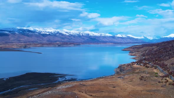 Patagonia landscape. Famous city of El Calafate at Patagonia Argentina