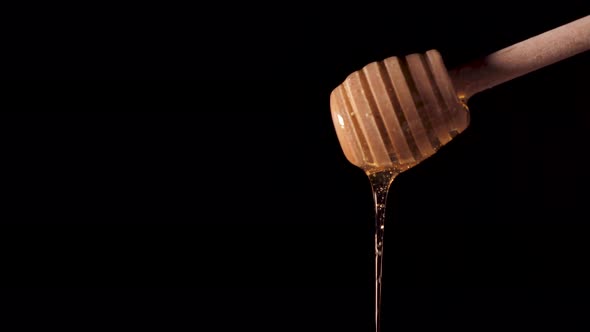 Wooden Stick for Honey on a Isolated Background