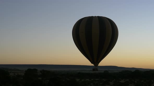 Hot air balloon flying 