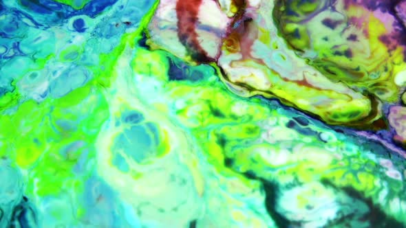 Colorful Chaos Ink Spread In Liquid Paint alt