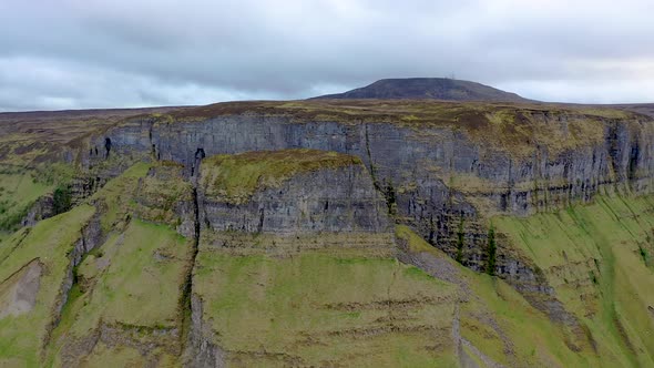 Aerial View of Rock Formation Located in County Leitrim Ireland Called Eagles Rock