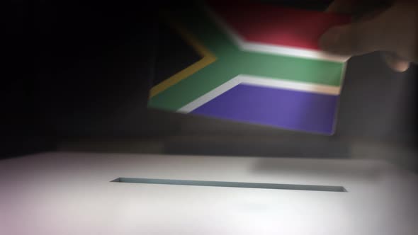 Compositing Hand Voting To Flag OF South Africa