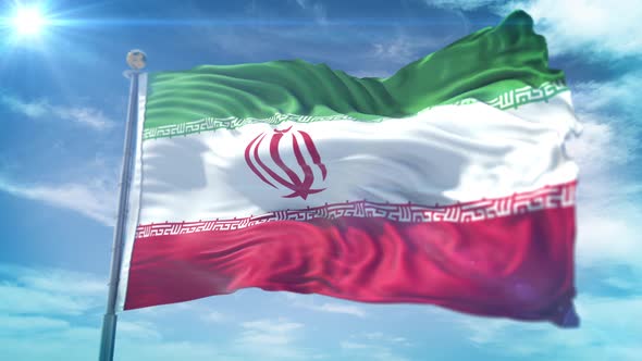 4K 3D Iran Flag
