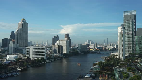 Beautiful building architecture around Bangkok city in Thailand