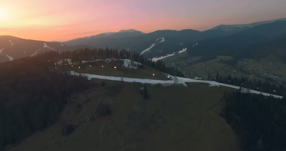 Ski Resort in Mountains