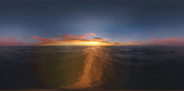 Sunset Ocean Panoramic 360 VR alt