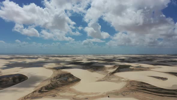 Lencois Maranhenses Brazil. Tropical scenery for vacation travel. Northeast Brazil.