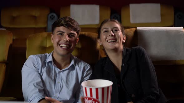 People Audience Watching Movie in Cinema Theater