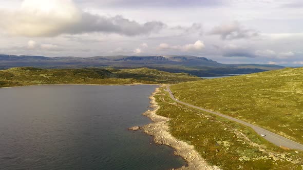 Beautiful landscape with a scenic route