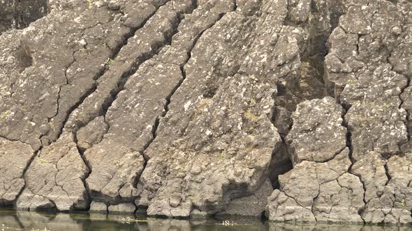 Frozen Lava Flow Cracks